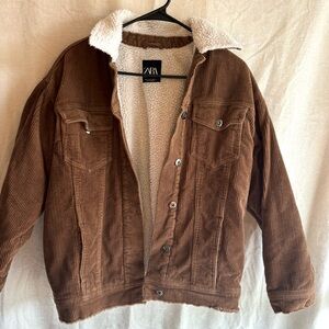 Zara Sherpa lined corduroy
